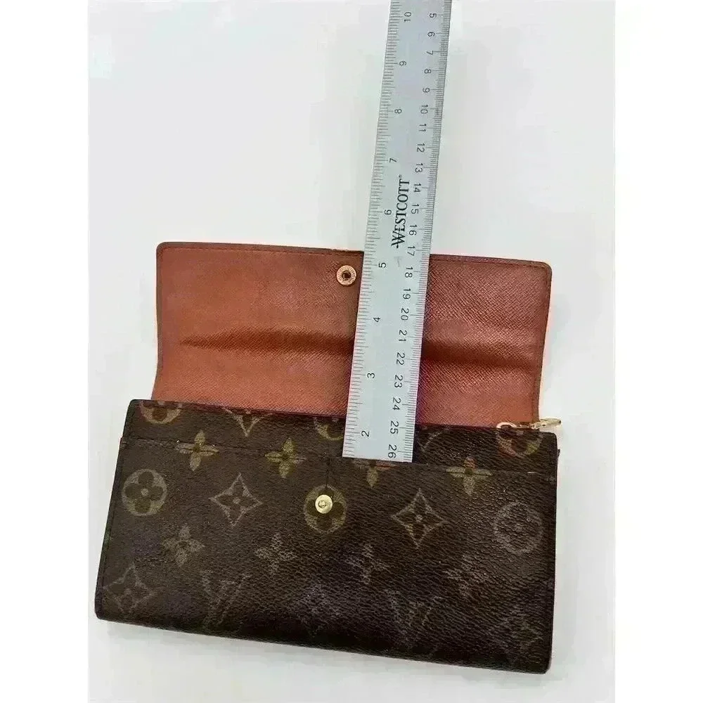 Louis Vuitton Women's Monogram Canvas Wallet Brown Credit Card Holder - Picture 16 of 16